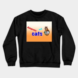 Ginger cat cool dungeon meowster in sunglasses Crewneck Sweatshirt